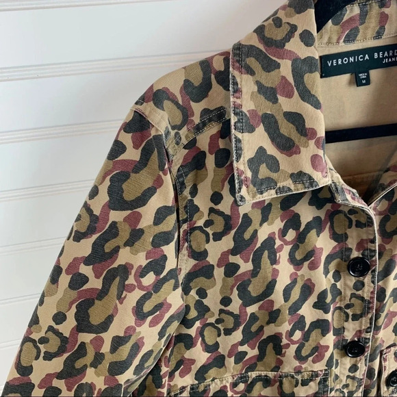 NWOT Veronica Beard Mercer Leopard Print Jacket Military Inspire Designer Medium - Picture 8 of 16